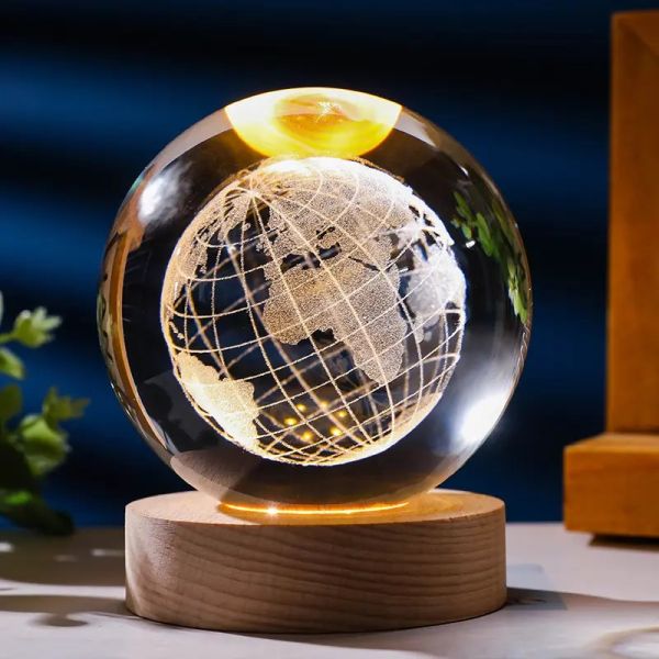Color Changing LED 3D Crystal Ball – Globe
