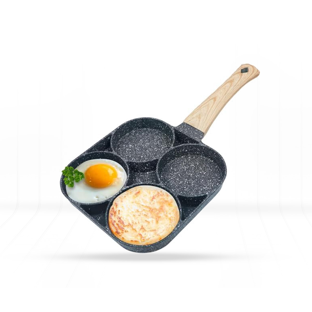 2/4-hole Multipurpose Non-stick Frying Pan | Non-stick Pans Egg Burger Breakfast Frying Pan |(2/4-গর্ত নন-স্টিক ফ্রাইং প্যান)