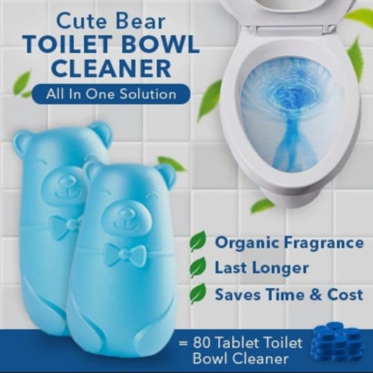 Household Cute Blue Bear Toilet Cleaner Toilet Bowl Detergent